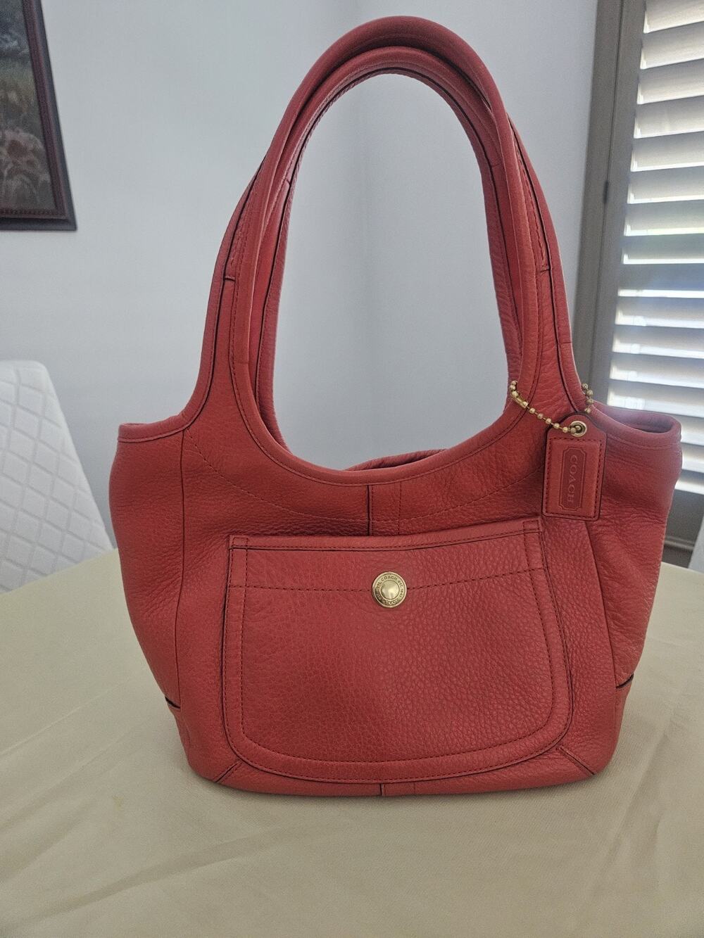Coach Legacy Lining Ergo Coral 2007 Shoulder Bag EUC